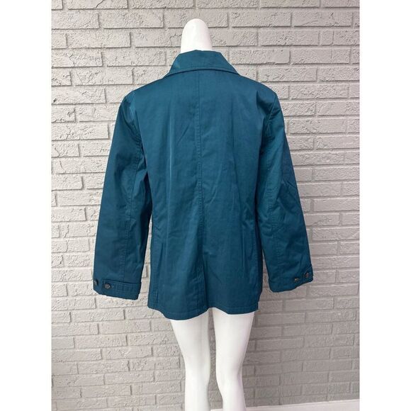 Talbots Women Double Breasted Water Repellent Windbreaker Jacket Size M - Picture 5 of 10